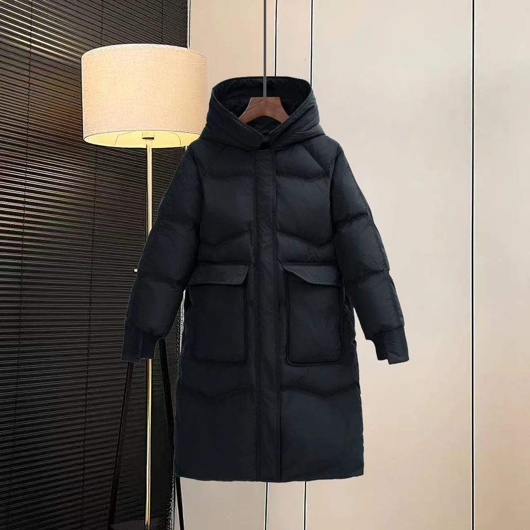 冬季新款大口袋款1韩版百搭白鸭绒时尚羽绒服外套