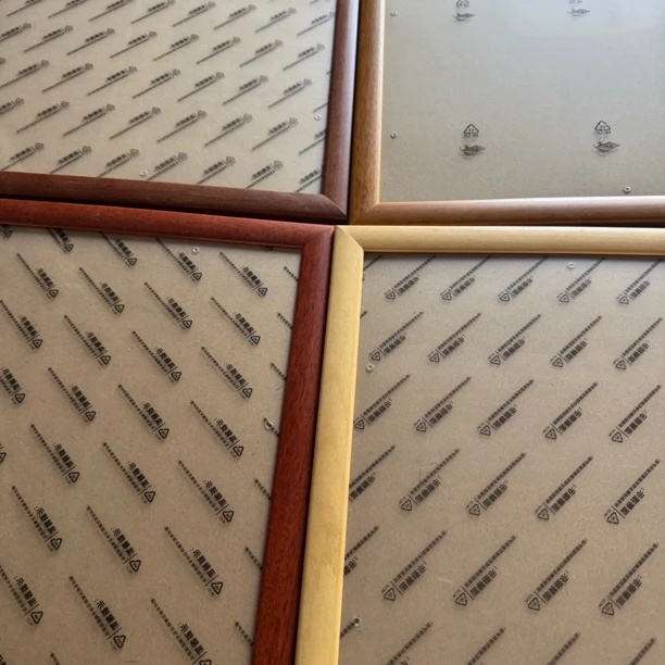 实木宣纸卡纸画框挂墙装裱新中式正方形装33*33cm卡纸框