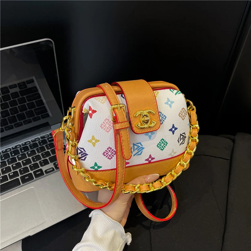 【高端品质】轻奢时尚手提百搭链条贝壳包新女单肩斜挎包【9056-V11】