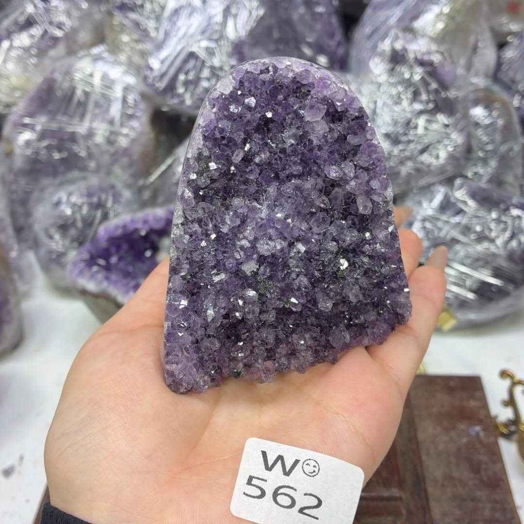 紫晶未镶嵌摆件紫水晶