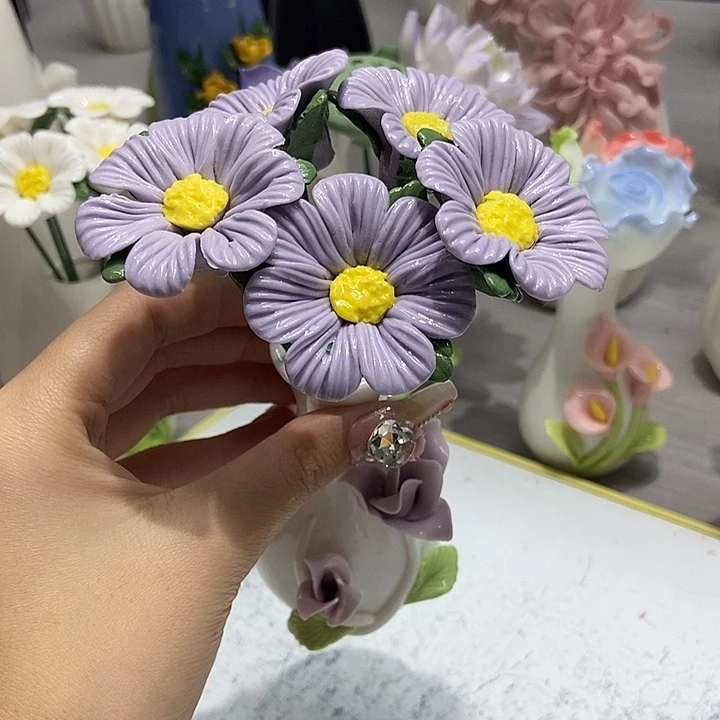 陶瓷纯手工捏花设计