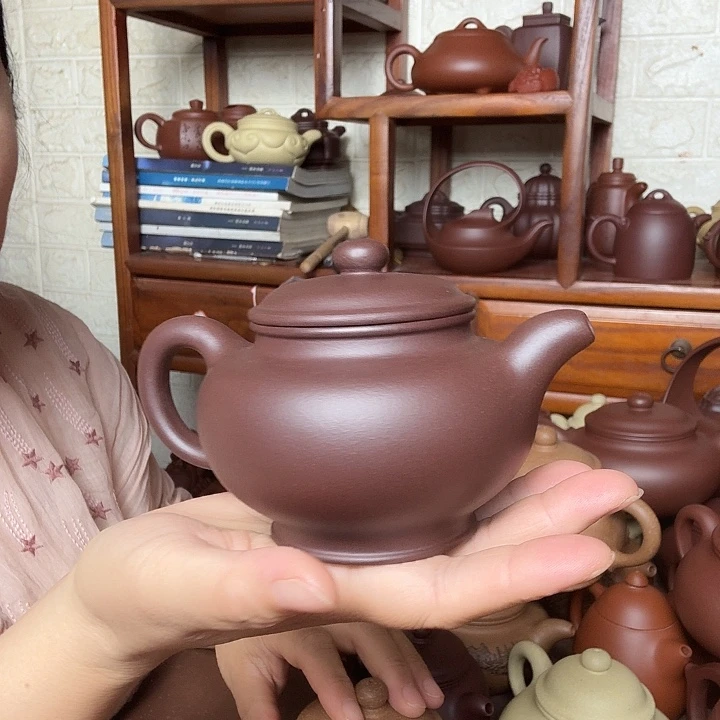 清***哥茶壶紫砂掇只280cc半手工