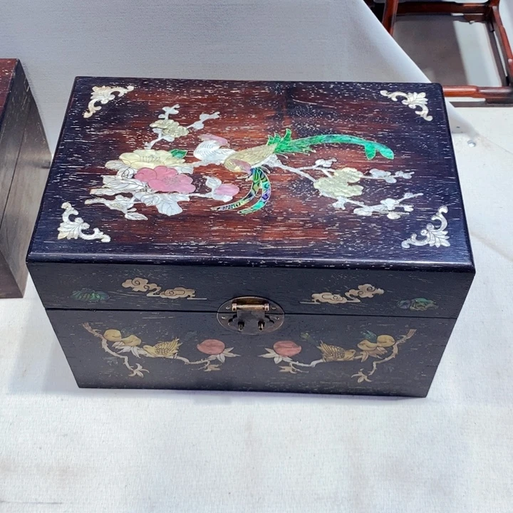 红***日木木木木30长翻盖箱花鸟
