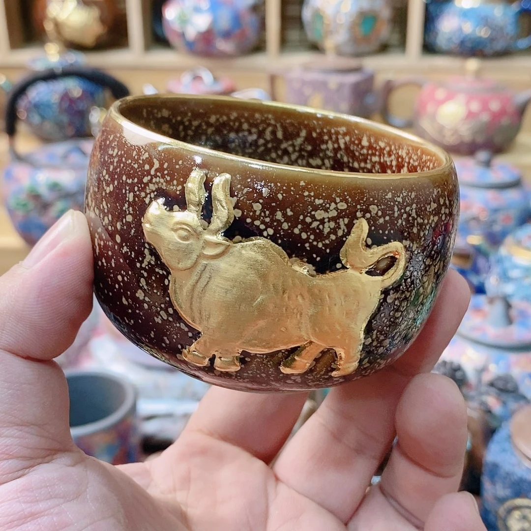 粗陶志野柴烧茶器
