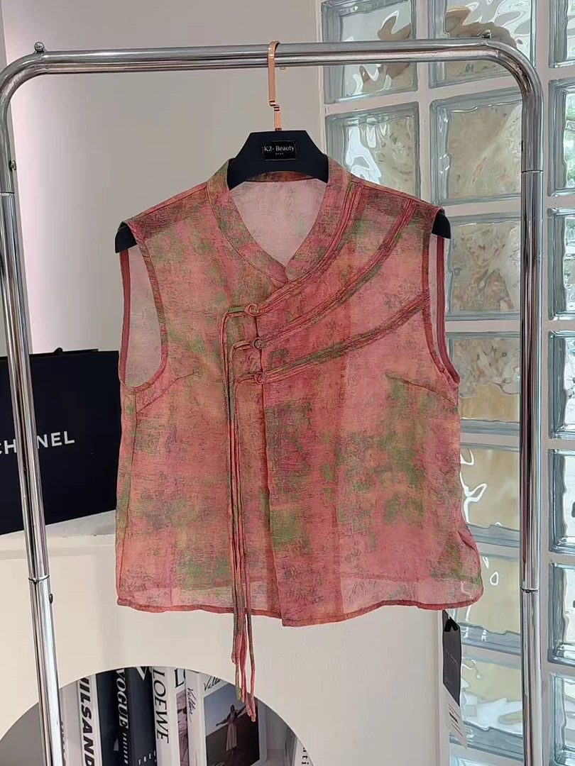 唐琪女装【5736】2025夏季新款国风马甲上衣