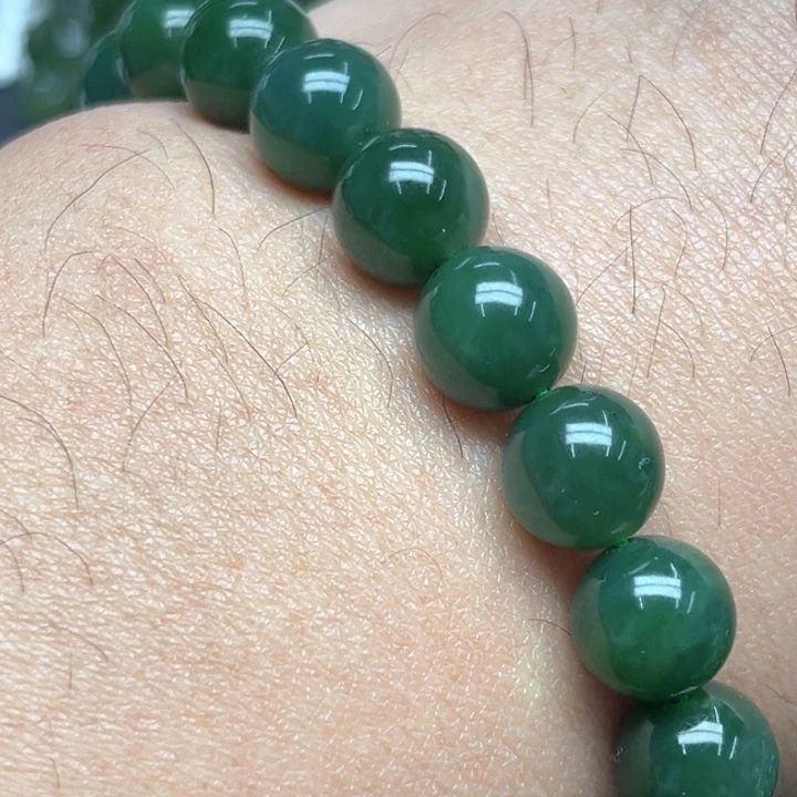 和田玉（碧玉）手链未镶嵌你***儿