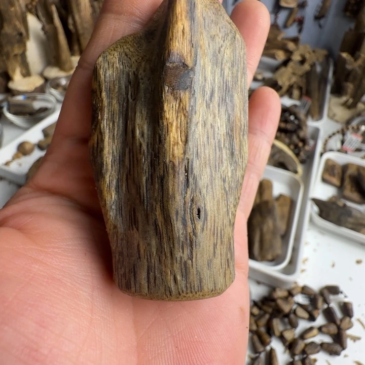 姐***姐沉香沉香碎屑奇楠沉香虫漏封口手把把24.7克重一个