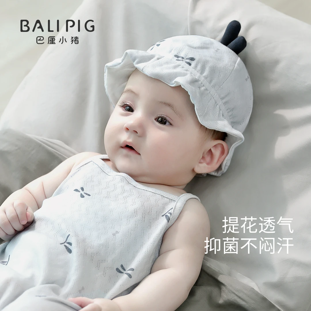 胎帽新生婴儿a类纯棉帽子夏季薄款防晒帽宝宝护头帽初生儿囟门帽