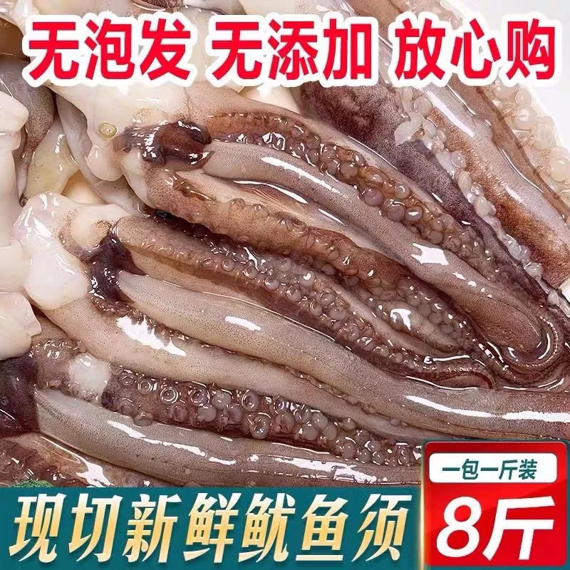 新鲜连云港批发 脆爽鱿鱼须发货8包冷冻海鲜海捕辣炒火锅烧烤铁板