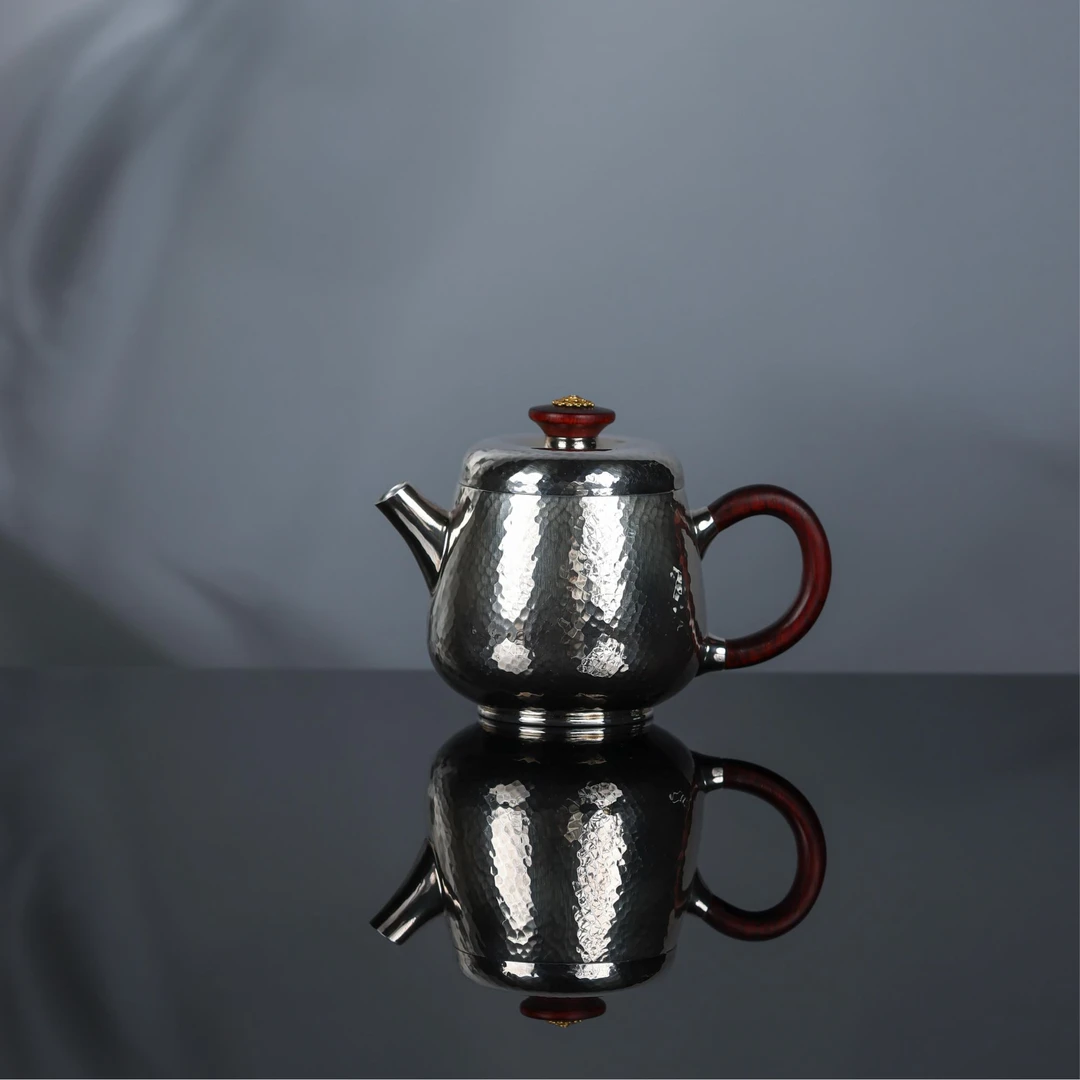 呆坐  巨轮壶   家用全手工精美手制银DZ021474