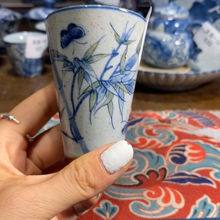 景德镇手绘竹子茶杯