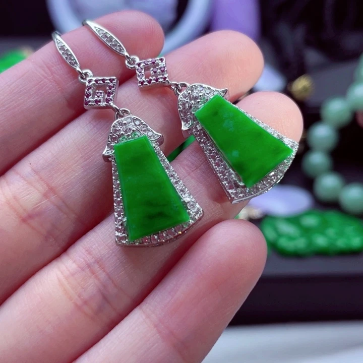 翡翠未镶嵌耳饰耳饰