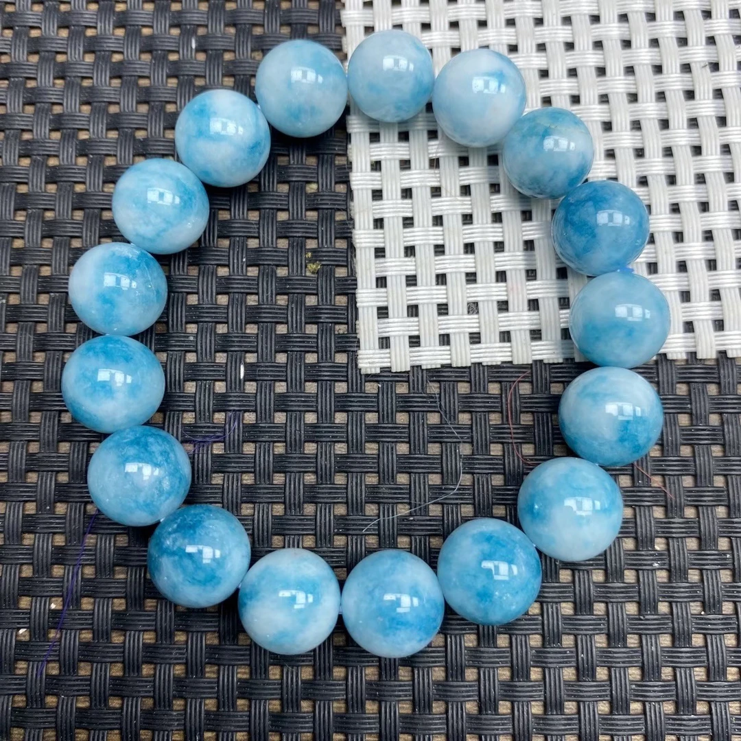 蓝白色12mm手串312