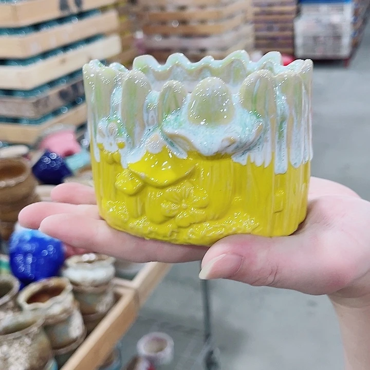 有孔，凑10元包邮陶瓷花盆发货！