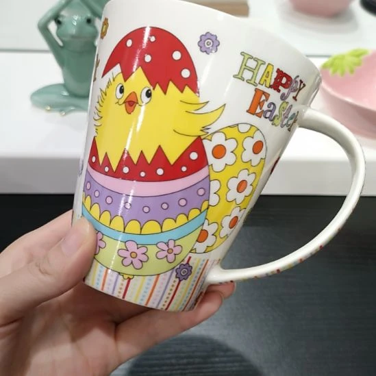 陶瓷双饮款可爱马克杯蛋仔杯