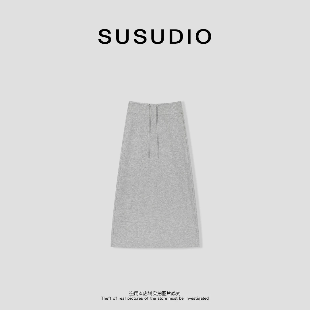 SUSUDIO②  卡胯裙 极简高弹纯色显瘦百搭半身裙 40461