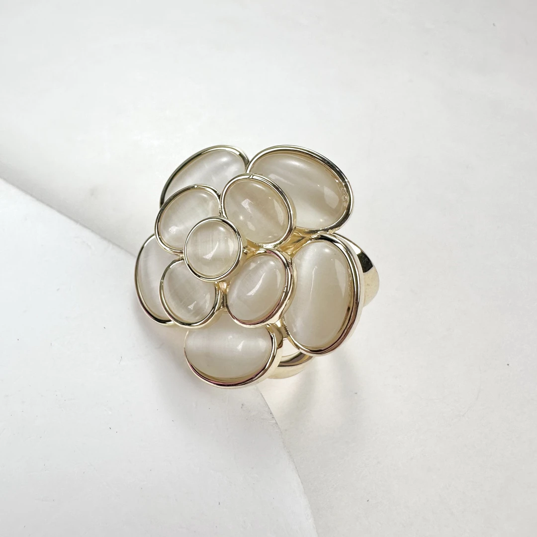 铜合金胸针  0058 山茶花高档丝巾扣