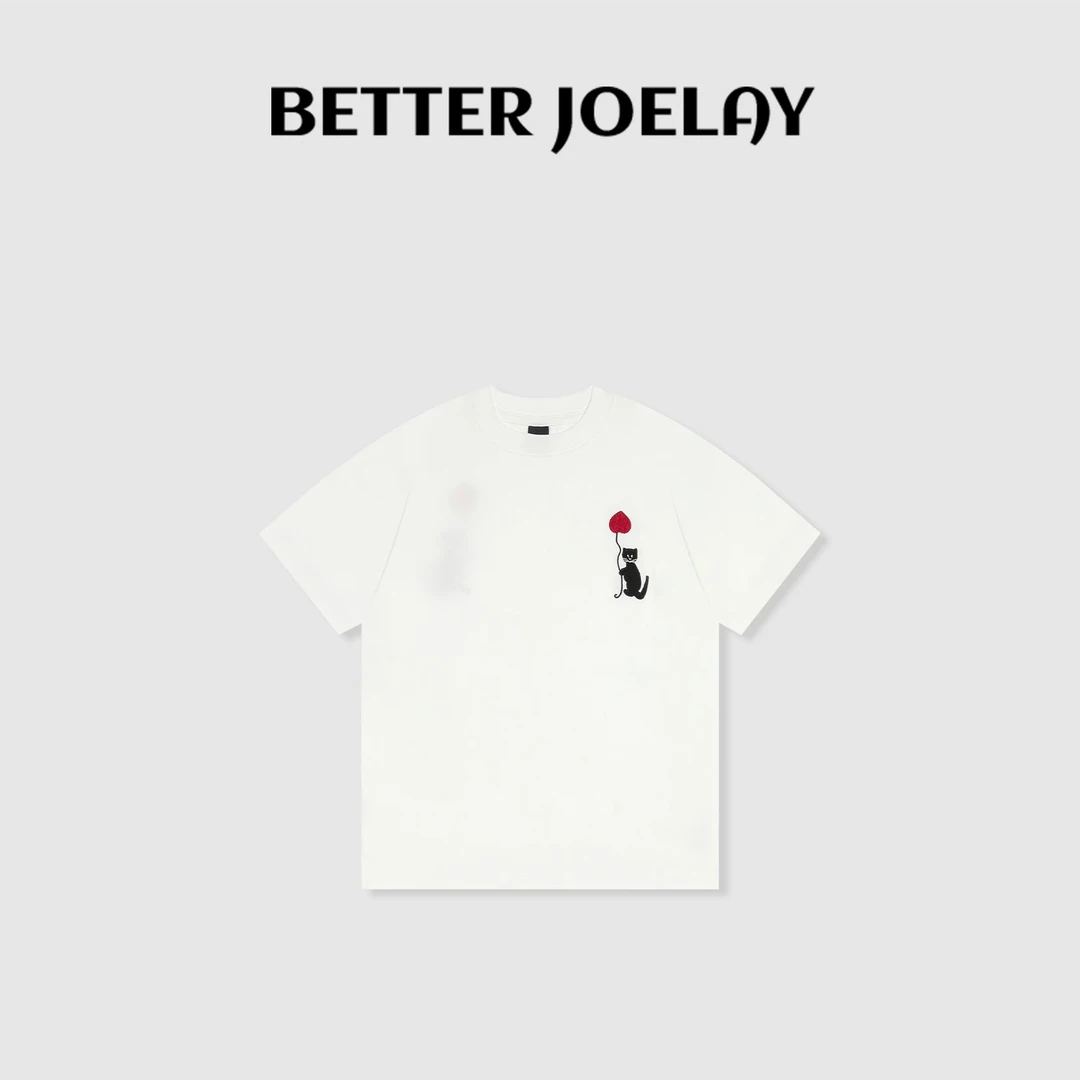 （直播）BETTER JOELAY-中版【爱心小猫】时尚可爱短袖T恤休闲KH3109