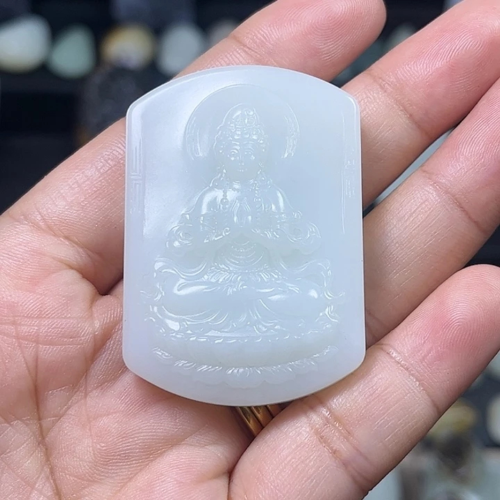 和田玉吊坠(不含链)未镶嵌老*子