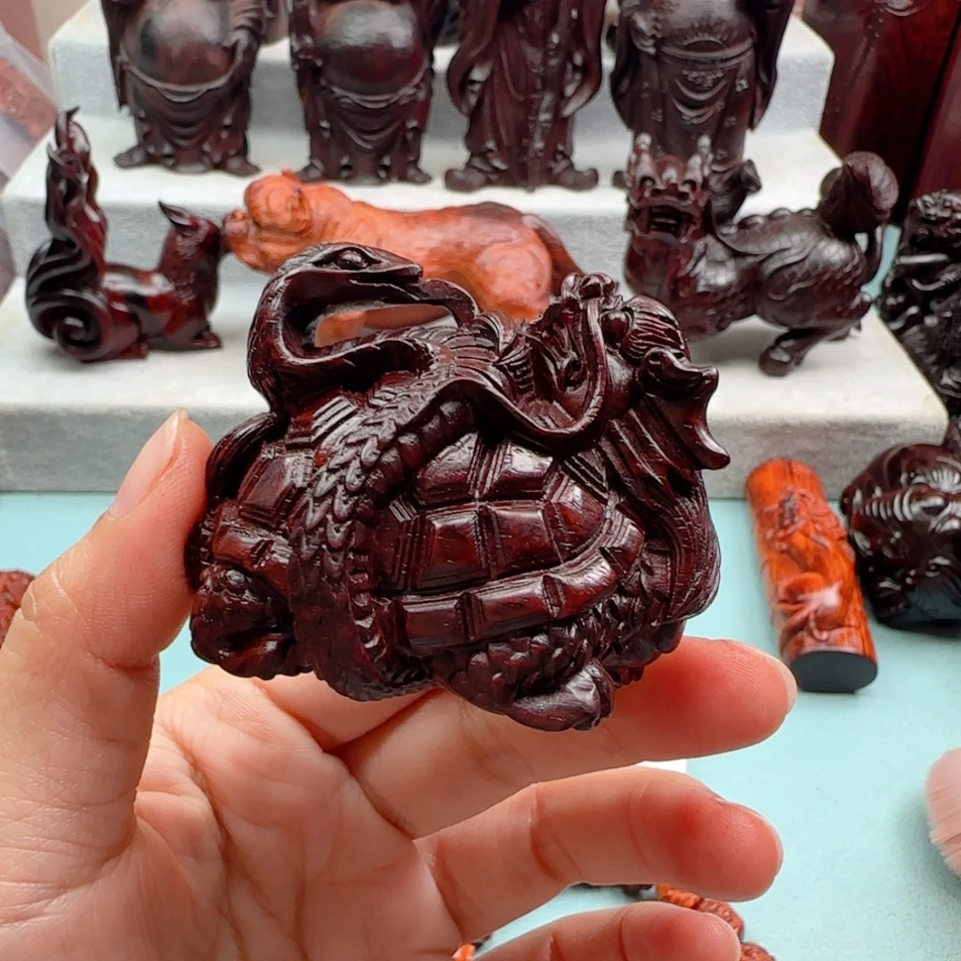 小叶紫檀把件小*志玄武