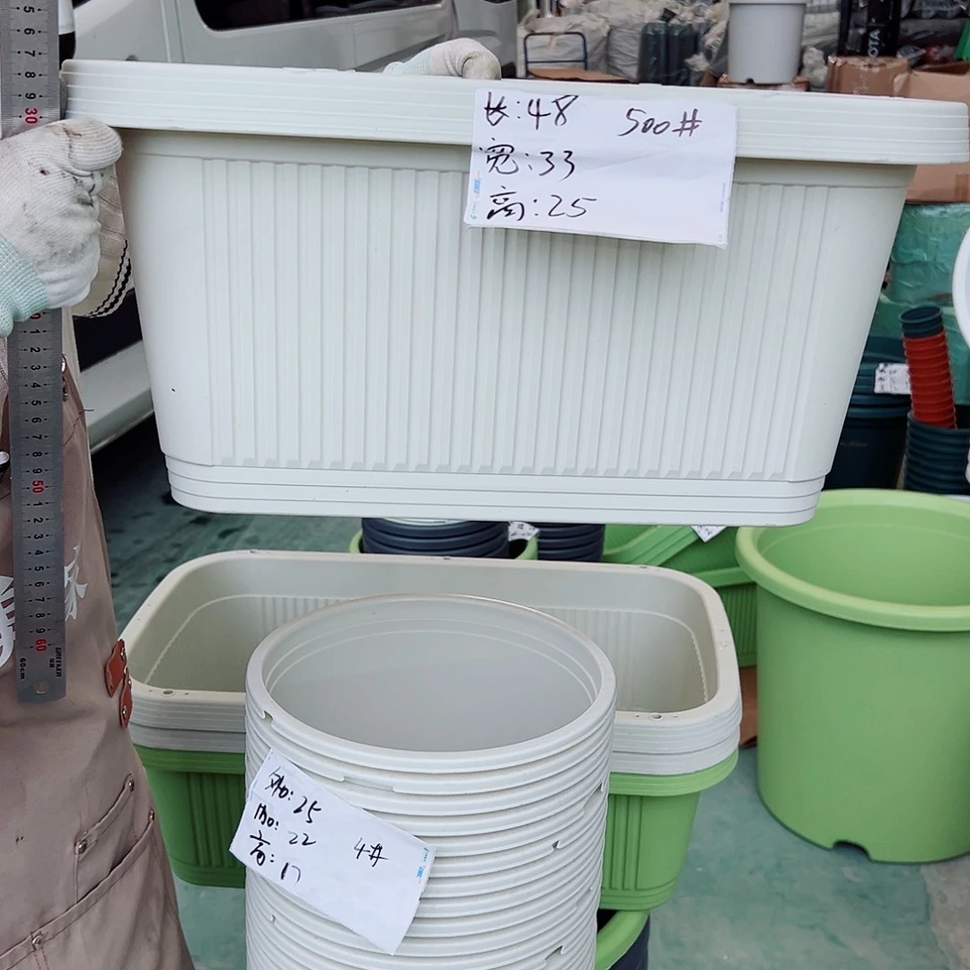 菜盆500#米白色3个无托