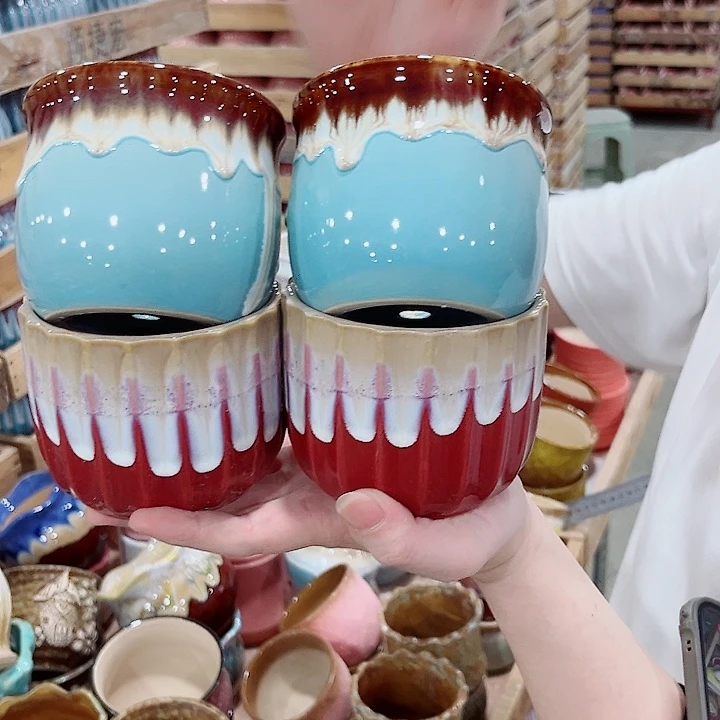 有孔.凑单10元陶瓷花盆发货！