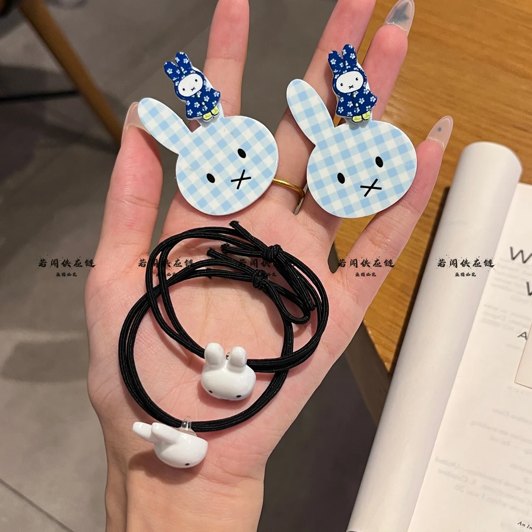 可爱米菲兔发夹发绳超萌卡通少女刘海夹软萌百搭鸭嘴夹鸭嘴夹