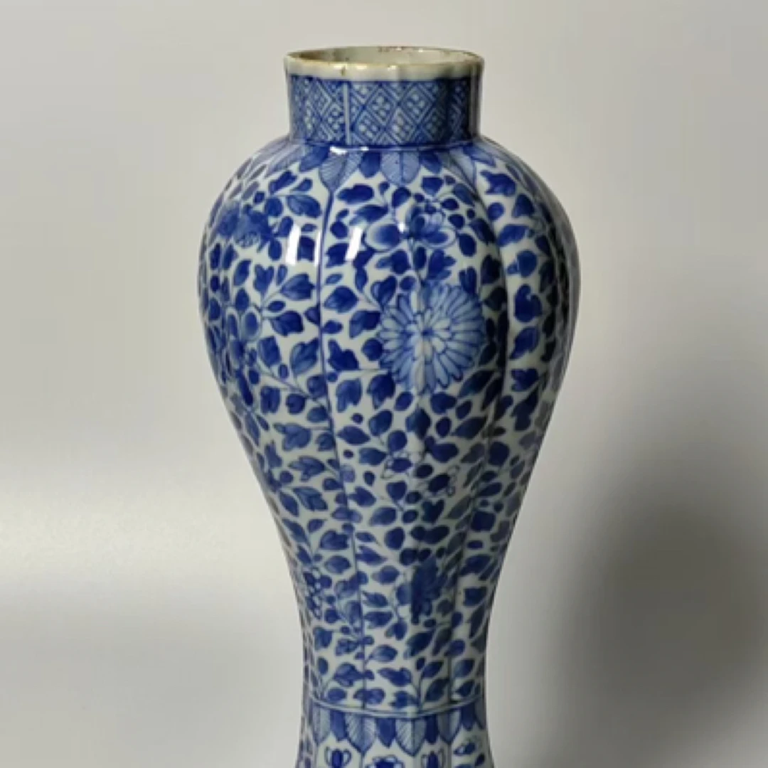 文玩收藏精品  手工手绘青花赏瓶花器 文玩雅器