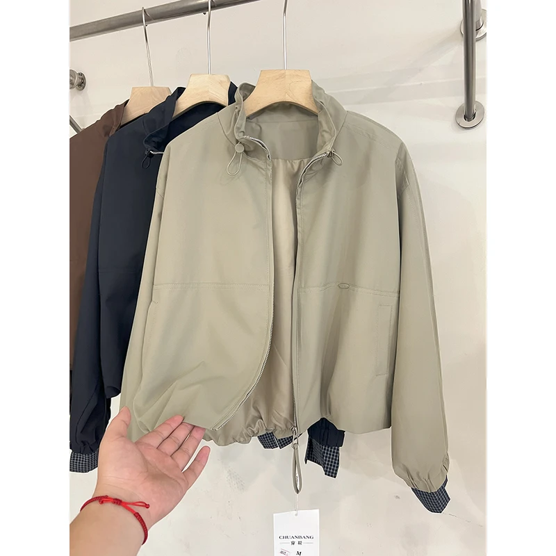 立领棒球服短外套女2025秋季新款洋气小个子上衣时尚夹克冲锋衣潮