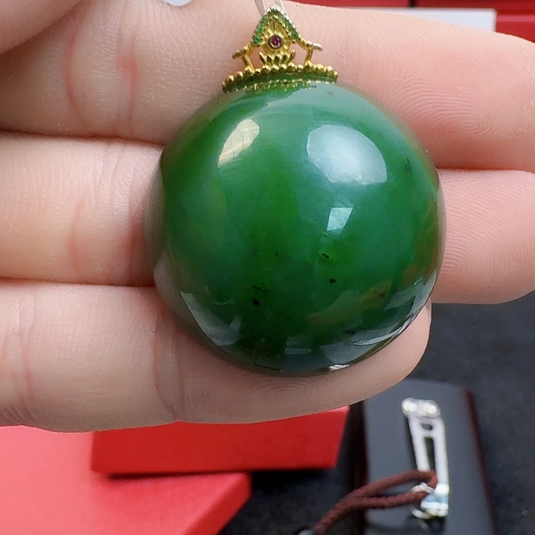 颈饰银S925镶嵌和田玉