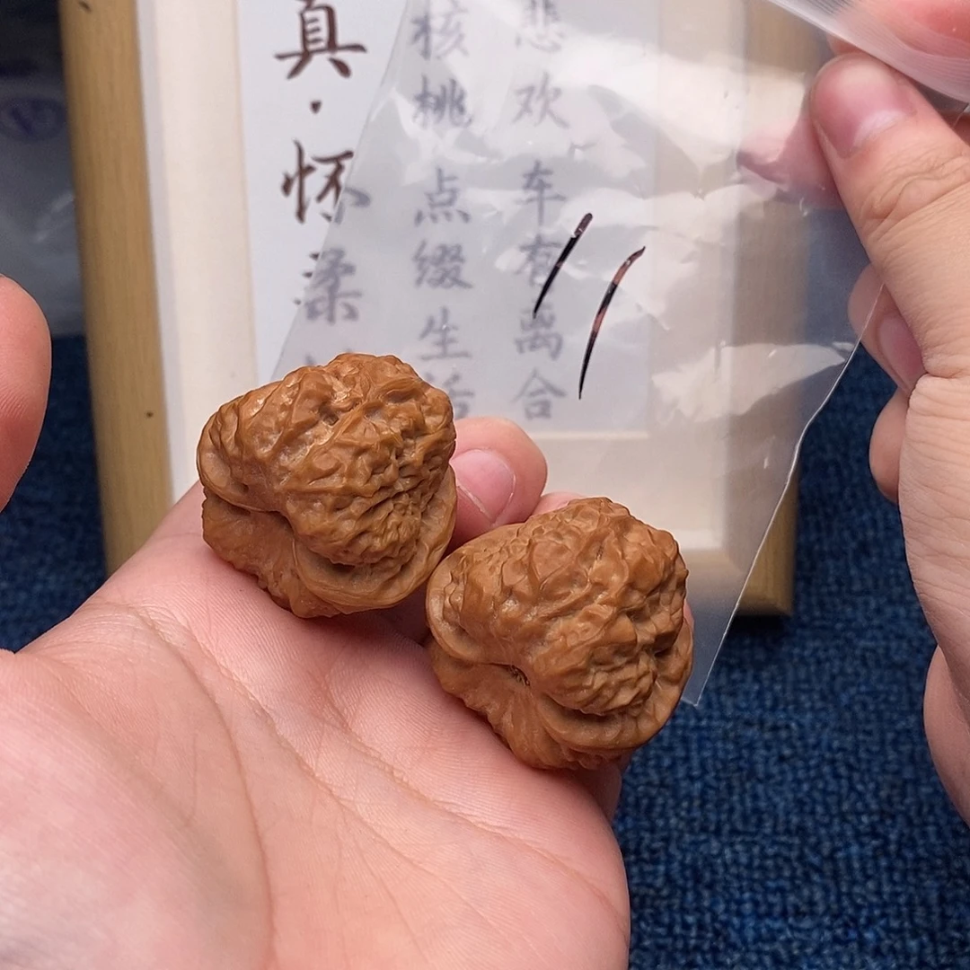 把件文玩核桃蛤蟆头36尺轻微扫尖，