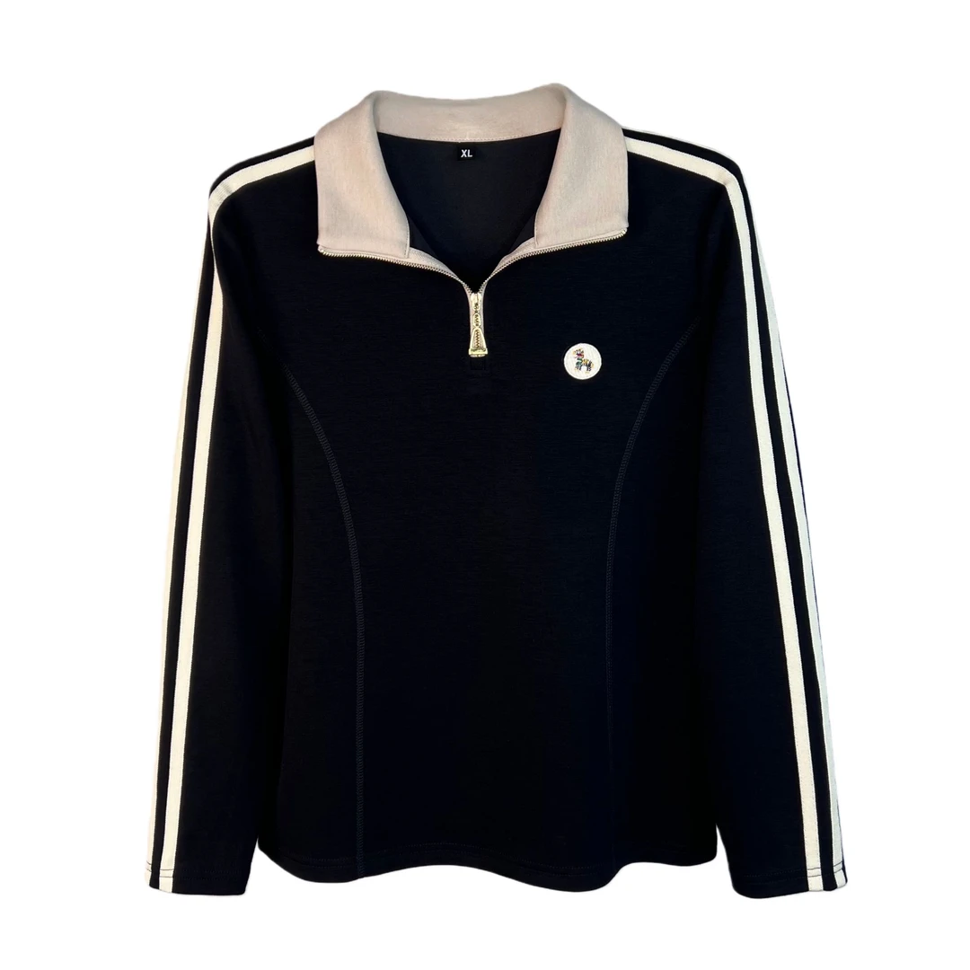 新品春秋休闲风通勤女印花常规条纹卫衣宽松百搭女上衣62925