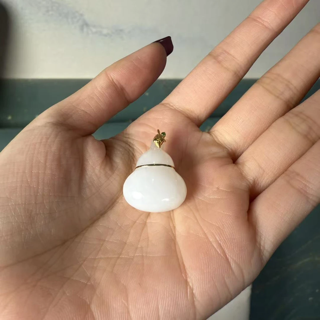 【德巧家】和田玉羊脂白葫芦精致高级款