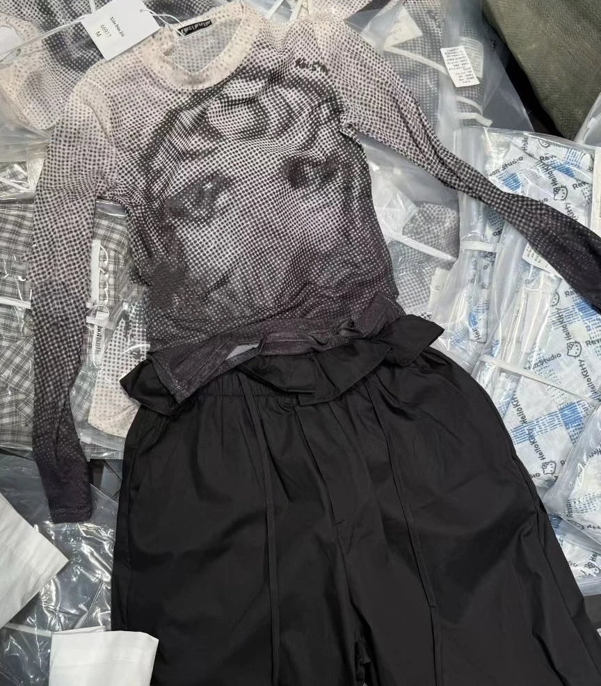 现货 卡通动漫印花网纱防晒