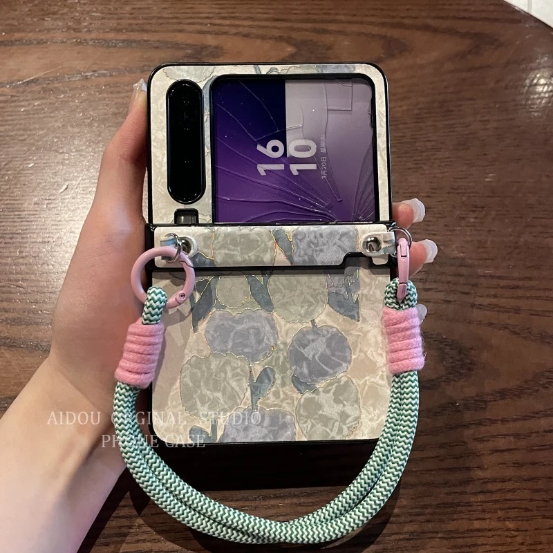 华为purax手机壳适用折叠屏pocket2时尚烫金郁金香典藏版mixflip