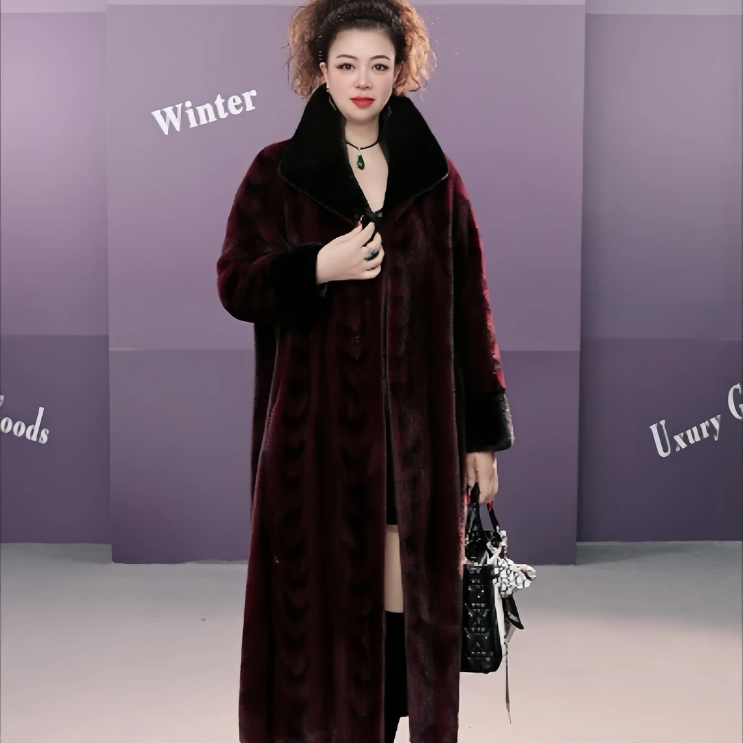 G57  莲姐甄选丨冬季轻奢女士时尚设计款保暖长款大衣外套