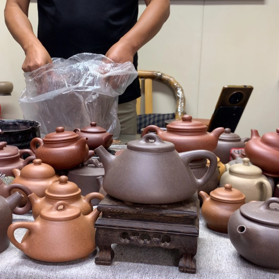 茶壶紫泥黑墩头紫泥子冶石瓢300 C半手工制作