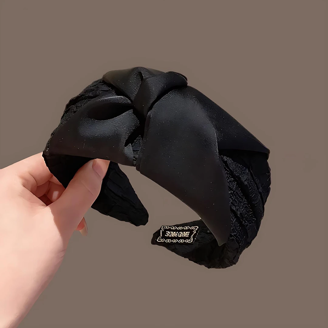 生肖挂饰！气质简约黑色高颅顶发箍女2025新款洗脸发箍宽边压发夹