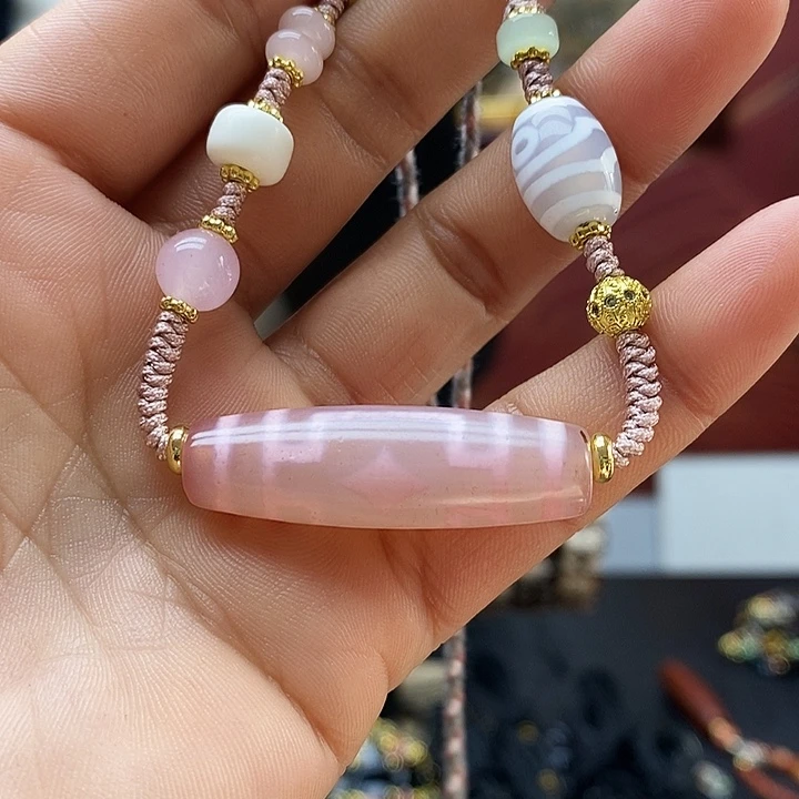 玛瑙/玉髓合金颈饰