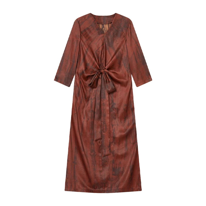 【古法红云纱】韦小宝2025年春薄红云纱连衣裙2421147193