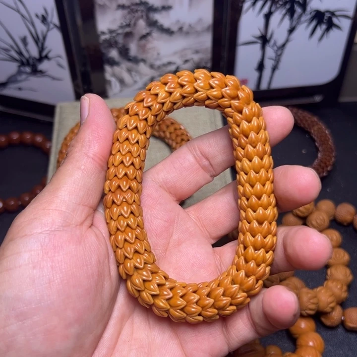 猴头核桃手串莲花