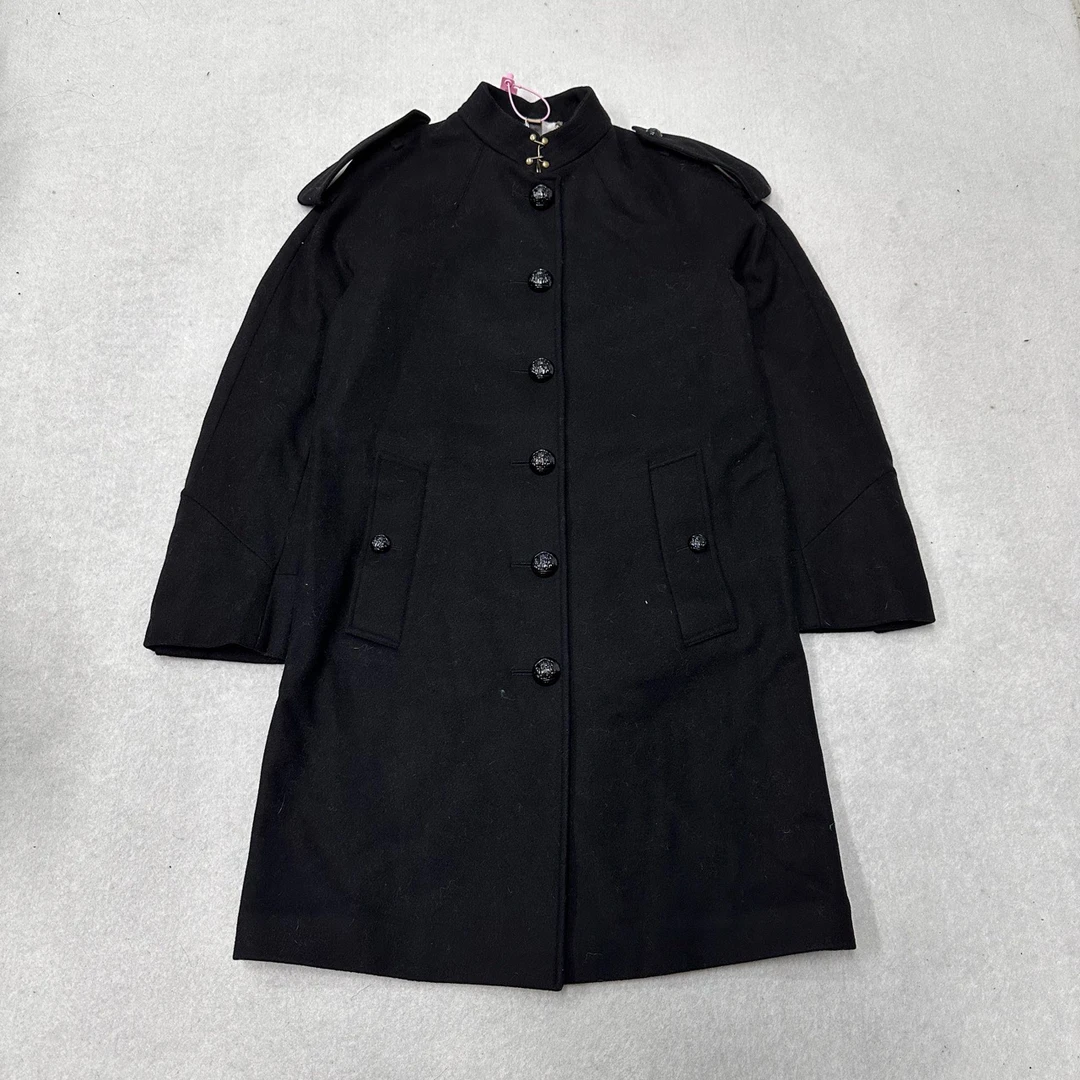 99新 BURBERRY/博柏利 黑色 立领大衣 uk4 7216532 嘉兴