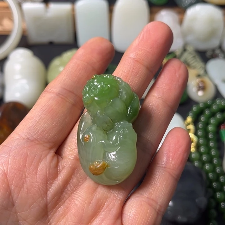 和田玉（碧玉）未镶嵌吊坠(不含链)