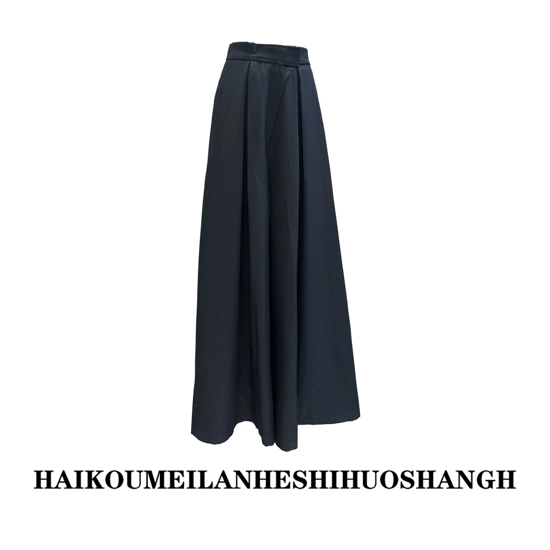 【ZZ严选魔术贴西装裤】16537高腰显瘦春秋阔腿裙裤休闲西装裤子