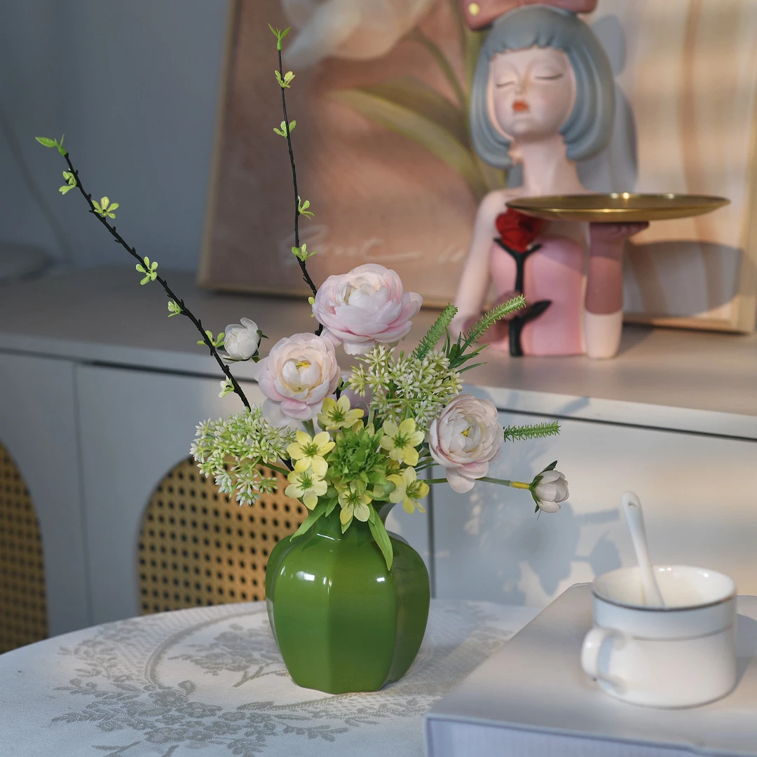 《新品链接3》假花摆件餐桌仿真花摆设客厅装饰花艺桌面家居花束