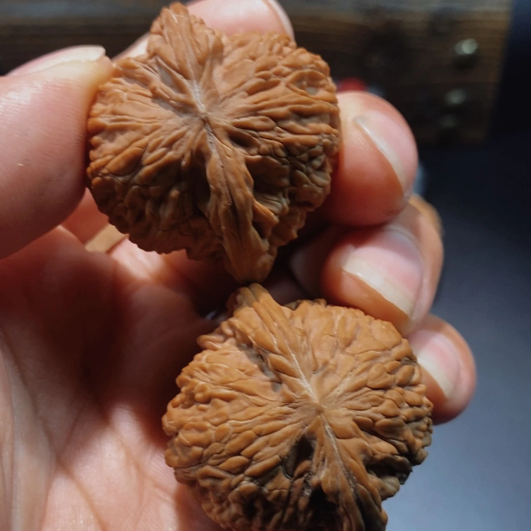 文玩核桃把件磨盘B088