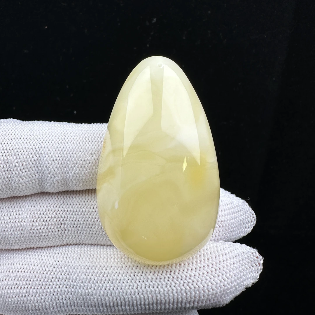Y1856天然原矿蜜蜡水滴29x48x19mm 15.5克支持复检假一赔四