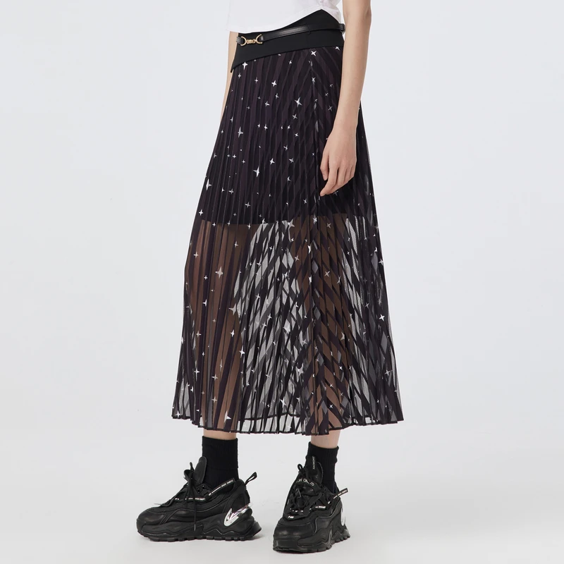 H.GENTEEL荷高夏装女星星网纱半身裙GUD21700790