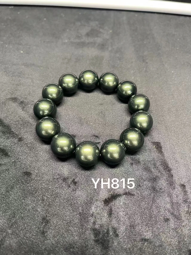 (枫子专属）YH815孔雀绿美人珠链 约16mm 多样性发货
