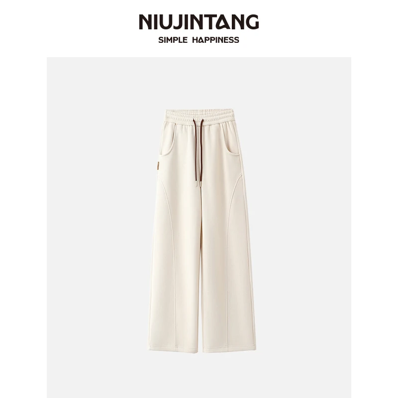 【NJT】2025年秋冬季时尚弯刀裤高腰宽松休闲显瘦阔腿裤HQ499
